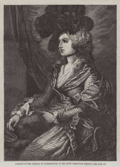 サウスケンジントン博物館のシドンズ夫人の肖像 作： Thomas Gainsborough